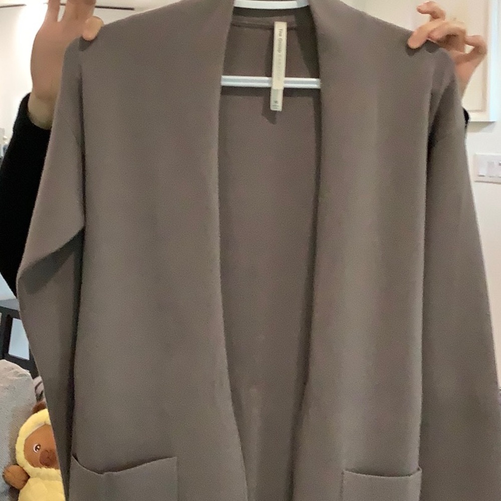 Babaton Open Belted Cardigan Grey Xs